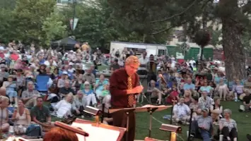 Chuck Reider conducting the RJO at Wingfield Park, Reno.