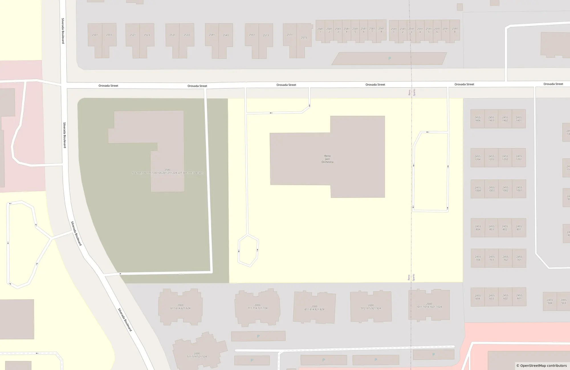 Bird's-eye view of the Notables building.