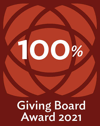100 Percent Giving Board Award for 2021